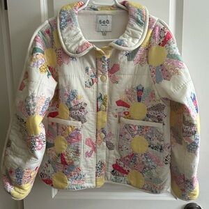 Sea New York patchwork quilt coat